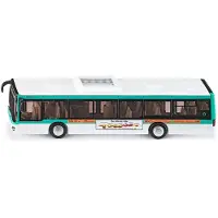 Siku 3734001, Stadtbus RATP Frankreich, 1:50, Metall/Kunststoff, Türkis/Weiss, Öffenbare Türen