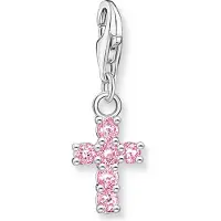 Thomas Sabo Charm-Anhänger Pinkes Kreuz Silber