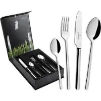 Picard & Wielpütz Solingen Besteck-Set "Tafelbesteck inkl. Besteckbox Ventura 24er Set silber", silber, 24, PICARD & WIELPÜTZ SOLINGEN, Essbesteck-Sets, Besteck-Set, Spülmaschinengeeignet