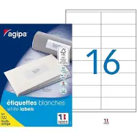 Agipa Universal-Etiketten, 105 x 35 mm, weiá, rechteckig
