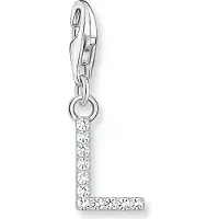 Thomas Sabo Charm-Anhänger Buchstabe L mit Weissen Steinen Silber