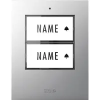 M-E Modern-Electronics KTF-2 S Klingeltaster mit Beleuchtungsautomatik für 2-Familienhaus
