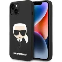 Karl Lagerfeld KLHMP14MSLKHBK iPhone 14 Plus 6,7" hardcase czarny/black Silicone Karl's Head Magsafe
