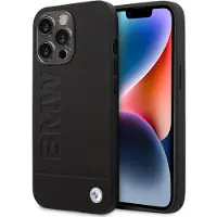 BMW Etui BMHCP14LSLLBK iPhone 14 Pro 6,1" czarny/black Leather Stamp