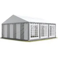 Sonstiges TOOLPORT Partyzelt Festzelt 3x6 m Garten-Pavillon PVC Plane 700 N in grau-weiß Wasserdicht