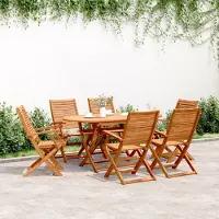 vidaXL Eleganten-Stil Gartenstühle 6 Stk. Klappbar 57x66x95 cm Massivholz Akazie,83,28 Kg cloris9230014