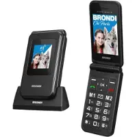 Brondi 10281080, Klappgehäuse, Dual-SIM, 7,11 cm (2.8"), Bluetooth, 1000 mAh, Schwarz, Metallisch