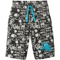 Bonprix Sweatbermudas , Jungen, Gr. 140, N-Gr, schwarz (schwarz bedruckt), Obermaterial: 100% Baumwolle, bedruckt, Hosen Sweatbermudas, aus reiner Baumwolle, mit Eingrifftaschen, bequeme Passform