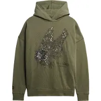 Superdry für Damen. W2012463A Sweatshirt Tatto grün (S), Lässig, Baumwolle