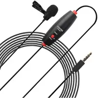 LensGo Profesjonalny Dynamiczny Mikrofon Krawatowy Lavalier Mini Jack 3,5mm / Lym-dm1