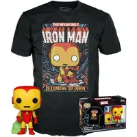 Funko POP! Pop! & Tee Marvel Holiday Iron Man L L