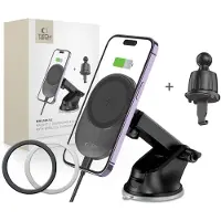 Tech-Protect MM15W-V1 car phone holder with MagSafe 15W inductive charger for cockpit / air vent - b