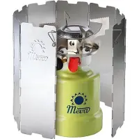Meva Windschutz für einen Campingkocherbrenner – Silber