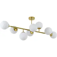 Light Prestige Dorado 8xE14 Goldene Pendelleuchte, dimmbar, elegant