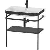 Duravit Möbelwaschtisch-Kombi Happy D.2 Plus 77,5x49cm, 1 HL, graph matt, m Konsole