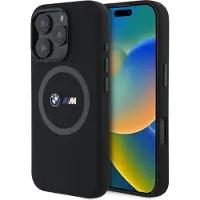 BMW Etui M Silikon gedruckt Ring Magsafe Na Iphone 16 Pro Max - Czarne