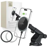Tech-Protect Protect A2 MAGNETISCHES MAGSAFE-DASH-KFZ-MONTAGE-KABELLOSES LADEGERÄT 15 W SCHWARZ