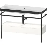 Duravit Waschtischset HAPPY D.2 PLUS 1175x490mm ohne Hahnloch weiß supermatt ohne Hahnloch weiß supermatt
