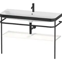 Duravit Waschtischset HAPPY D.2 PLUS 1175x490mm ein Hahnloch weiß supermatt ein Hahnloch weiß supermatt