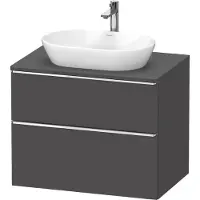 Duravit D-Neo, Konsolenwaschtischunterbau wandhängend, 800x664x550mm, 1x Auszug,1x Schubkasten, mit Griff Chrom, DE4967010490000, Farbe: Graphit Matt Dekor