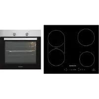 Respekta Backofen Herd Kochfeld Herdset Induktion Einbau Timer Bridgezone Slider