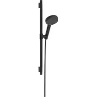 Hansgrohe Raindance Alive Select S Brauseset 125 3jet EcoSmart mit Brausestange Unica S Puro 65 cm, Mattschwarz