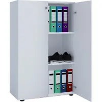 VCM Aktenschrank "Büroschrank Bücher Ordner Aktenschrank Lona 3fach", weiß, B:70cm T:40cm, Obermaterial: 100% Holz Wood., Schränke, Aktenschrank