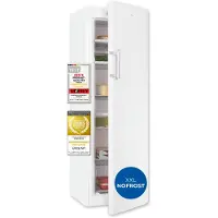 Exquisit Gefrierschrank gross, 204l Nutzinhalt, Nofrost, Alarmfunktion, 4-Sterne-Gefrieren, Tiefkühlschrank, Abtauautomatik, GS5271-NF-H-040E weiss
