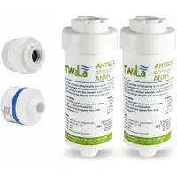 TWaLa 2x Duschfilter Weiss Wasserfilter gegen Kalk/Chlor Shower filter AWF-SWR-P