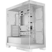 Modecom VOLCANO SPACE PC-Gehäuse, Weiß, Midi Tower, Dual-Chamber, Panorama-Glas, für ATX Mainboards und GPU bis 400 mm, ohne Lüfter