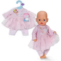 Baby Born Kleid rosé mit langen Armen, Tüll-Rock und Leggins für 36cm Puppen