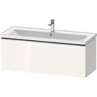 Duravit D-Neo Waschtischunterbau wandhängend, 1184x440x452mm, 1 Auszug, mit Griff Edelstahl gebürstet, DE4291070220000