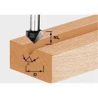 Festool 490997 Nutfräser Länge 50 mm Produktabmessung, Ø 11 mm Arbeits-Länge 9.50 mm Schaftdurchmesser 8 mm