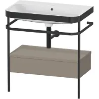 Duravit Möbelwaschtisch-Kombi Happy D.2 Plus 77,5x49cm, o HL, st-g m, m Konso, 1 Lad