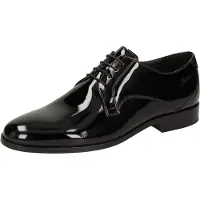Sioux Jaromir-702 Business Schuh by GERMANY Derbys Lack Schnürschuhe Schwarz, Größe:D 46 | UK 11