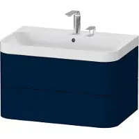 Duravit Möbelwaschtisch Happy D.2 Plus 77,5x49cm, 2 HL, blau s-matt, 2 Schubk.