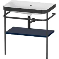 Duravit Möbelwaschtisch-Kombi Happy D.2 Plus 77,5x49cm, o. HL, blau s-matt, m Konsole