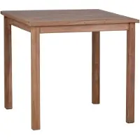 MiaMöbel Gartentisch 70x70 cm Gartenmöbel Outdoor Modern Massivholz Teak Honig