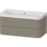 Duravit Möbelwaschtisch Happy D.2 Plus 97,5x49cm, o HL, st-g s-matt, 2 Schubk.