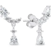 Brilio Silver Charming silver earrings with zircons EA715W