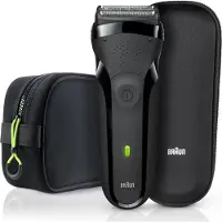 Braun Elektrorasierer Series 3 300s mit Neopren Kulturtasche und Reiseetui schwarz