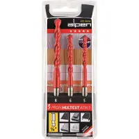 Alpen Bohrersatz Profi Multicut 3tlg.5,6,8mm 1/4Zoll 6kant ALPEN