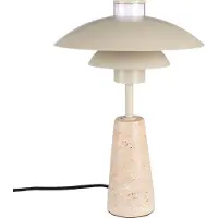 Zuiver Cole Tischlampe Travertin/Eisen weiß Ø26x37 cm
