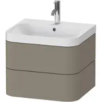 Duravit Möbelwaschtisch Happy D.2 Plus 57,5x49cm, 1 HL, st-g s-matt, 2 Schubk.