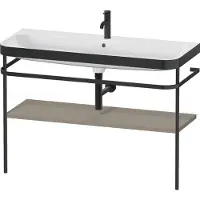 Duravit Möbelwaschtisch-Kombi Happy D.2 Plus 117,5x49cm, m Konso, 1 HL, st-g s-matt