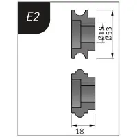 MetallKraft Biegerollensatz Typ E2, Ø 53 x 19 x 18 mm, 3880122