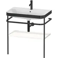 Duravit Waschtischunterbau HAPPY D.2 PLUS 775x490mm m Metallkon e HL we supermatt ein Hahnloch weiß supermatt