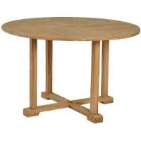 MiaMöbel Gartentisch 120 cm Gartenmöbel Outdoor Modern Massivholz Teak Honig