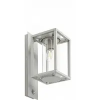 LUCANDE Außenwandlampe Ferda, Sensor, Fassung unten hellgrau
