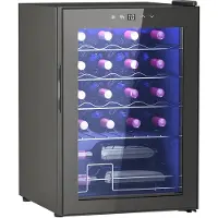 HOMCOM Weinkühlschrank 20 Flaschen 53L 5-18℃ Getränkekühlschrank
